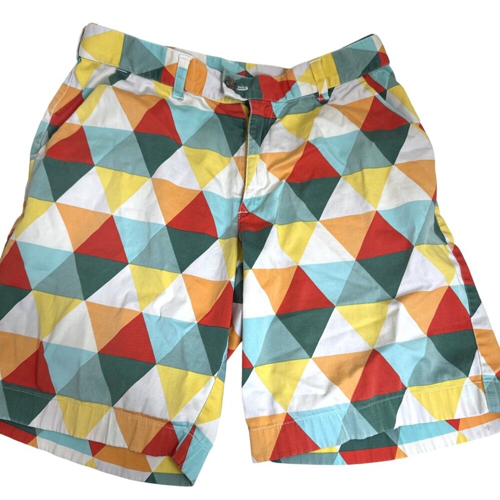 Loudmouth Mens Geometric Patterned Shorts  Size 31